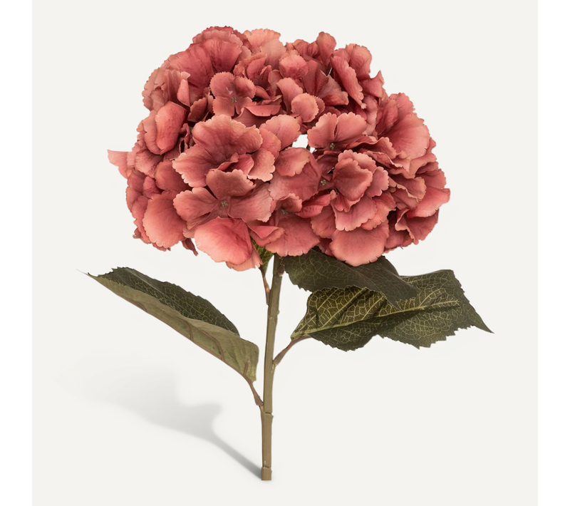 Fleur Artificielle Tige D' Hortensia Prune H 83 Cm
