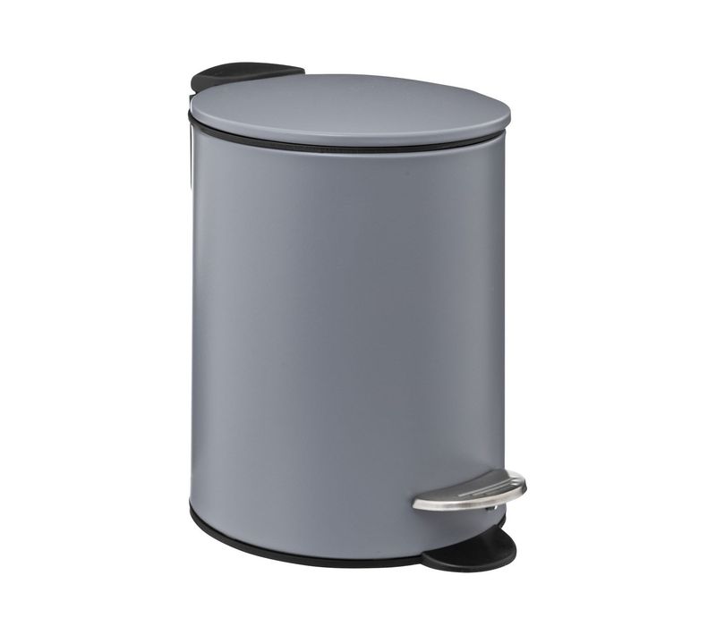 Poubelle De Salle De Bain En Métal Gris Soft Close 3 L