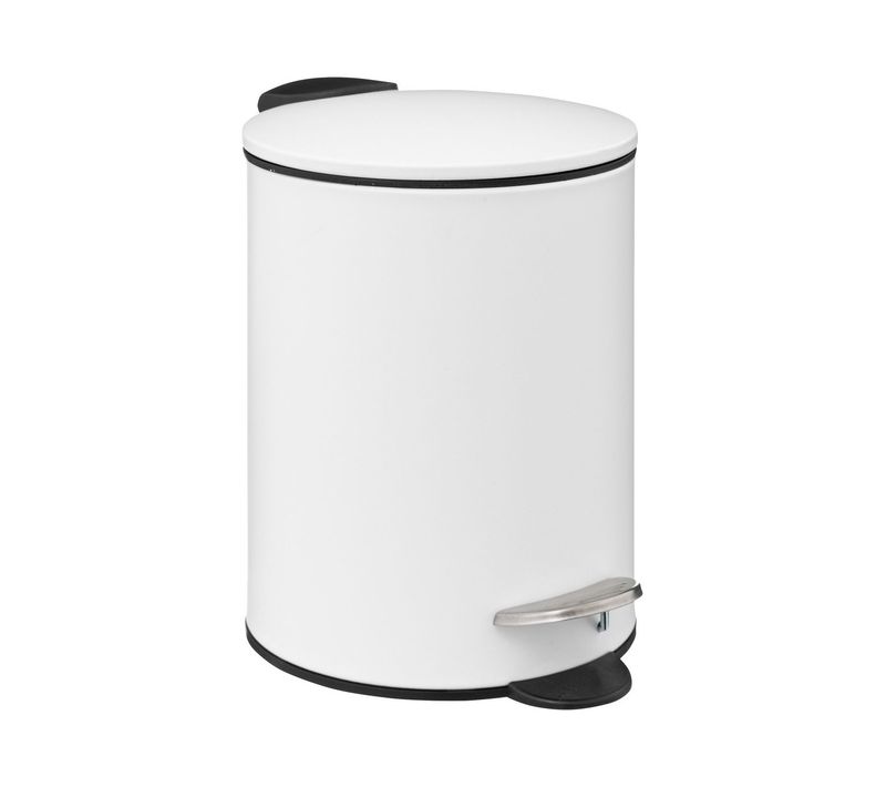 Poubelle De Salle De Bain En Métal Blanc Soft Close 3 L