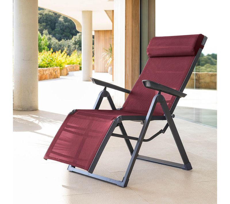 Chaise Longue Decima Bordeaux/graphite - Bordeaux