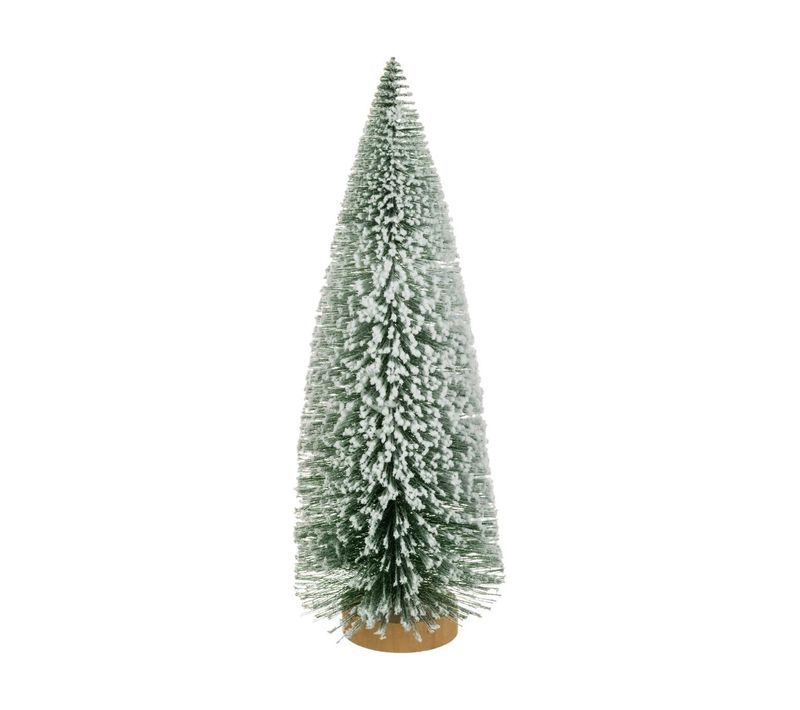 Décoration De Noël Sapin De Table Artificiel Vert Enneigé H 25 Cm