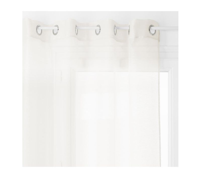 Voilage à Oeillets Ivoire 135 X 240 Cm