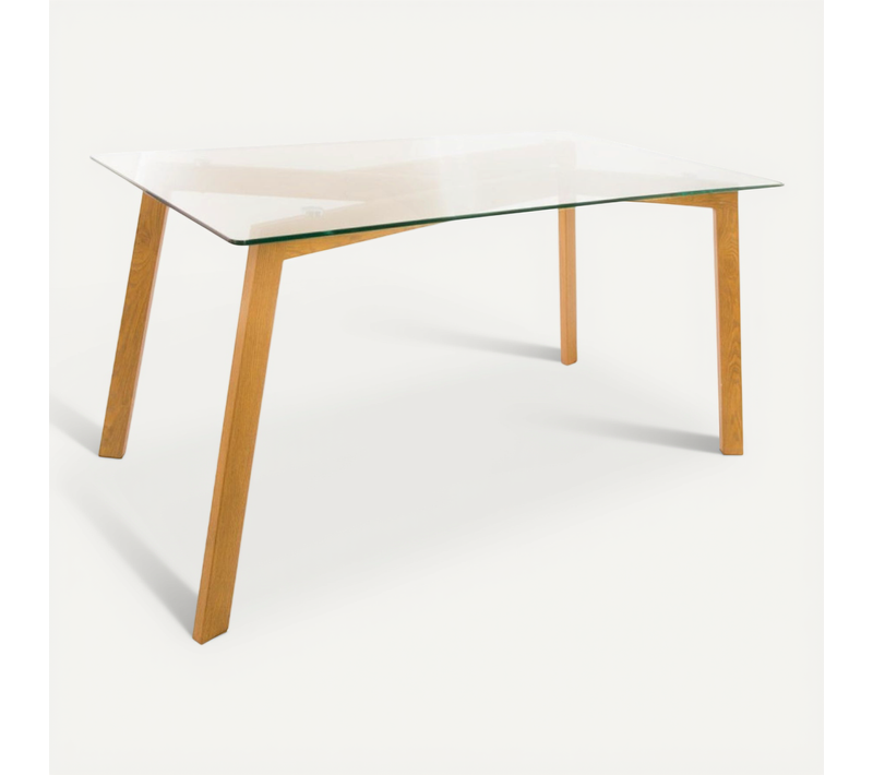 Table À Manger 150 X 80 Cm Verre Taho Atmosphera