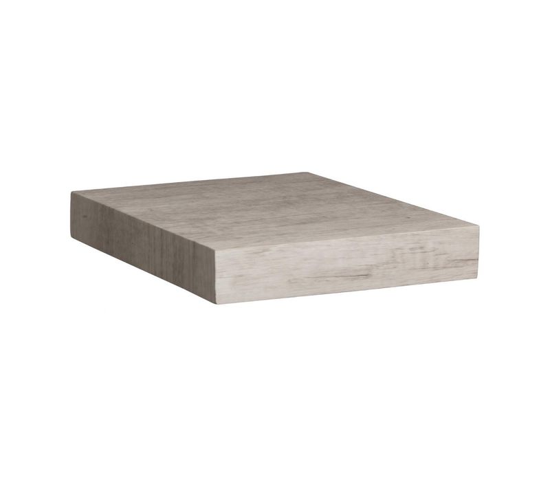 Étagère Murale Flottante Carrée Coloris Chêne Gris L 23.5 Cm Fixations Invisibles