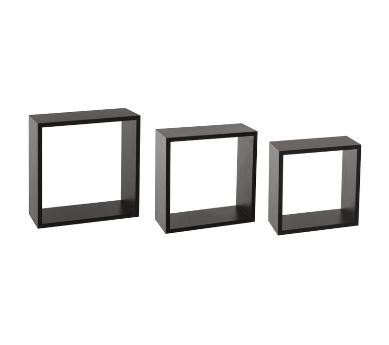 Lot De 3 Etagères Fixy Cub - Noir