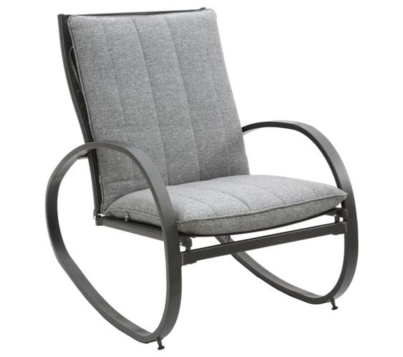 Rocking Chair De Jardin Design Nevada - Gris Graphite