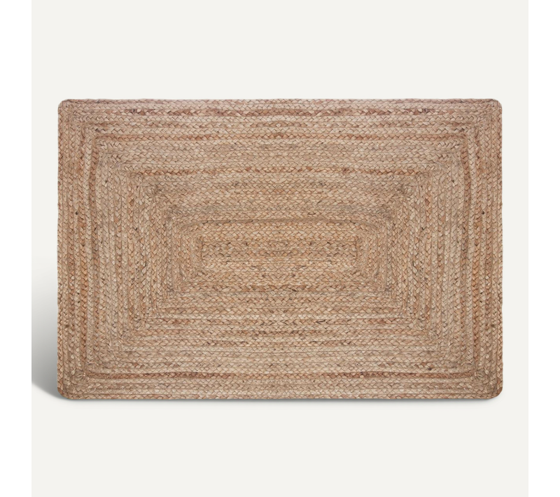 Tapis Décoratif En Jute Naturel 60 X 90 Cm
