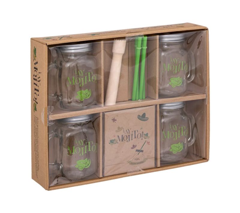 Coffret à Cocktails "mojito" 35cm Transparent