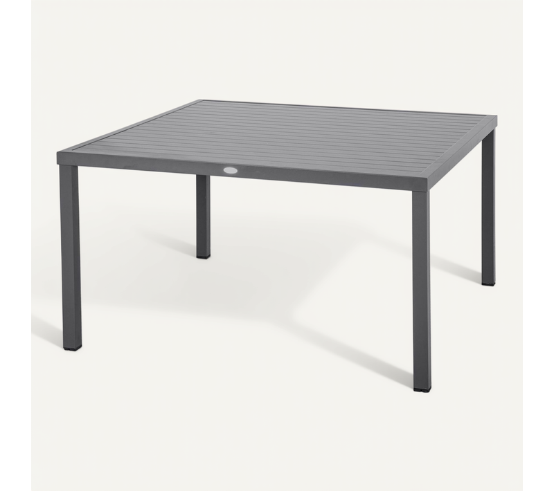 Table De Jardin Carrée En Aluminum Piazza - 8 Personnes - Gris Graphite
