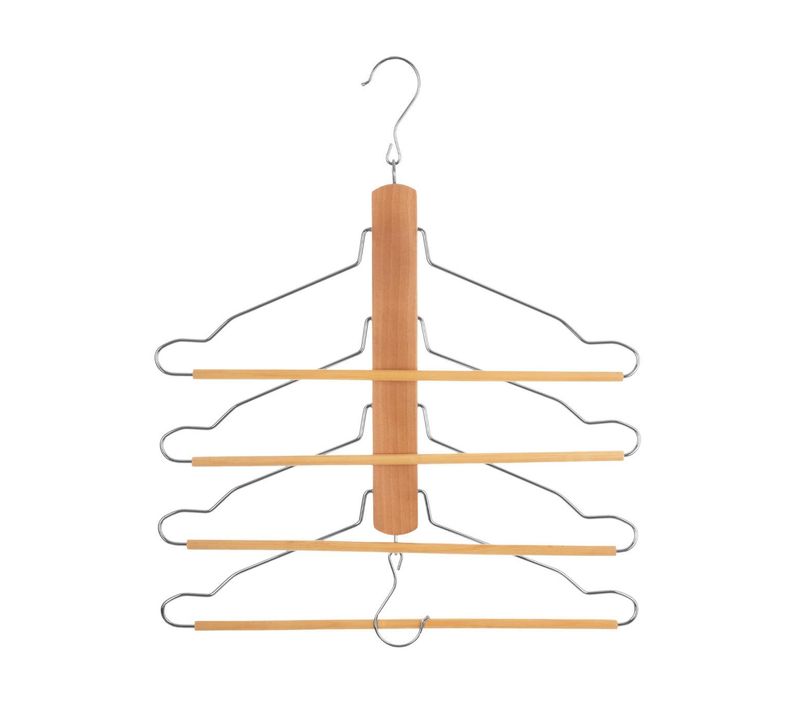 Cintre 4 Chemises/pantalons et 2 Positions Possibles Dans Le Dressing En Bois Et Métal