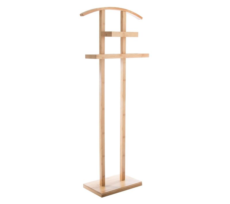 Valet Porte-serviettes En Bambou 1 Barre H 113 Cm