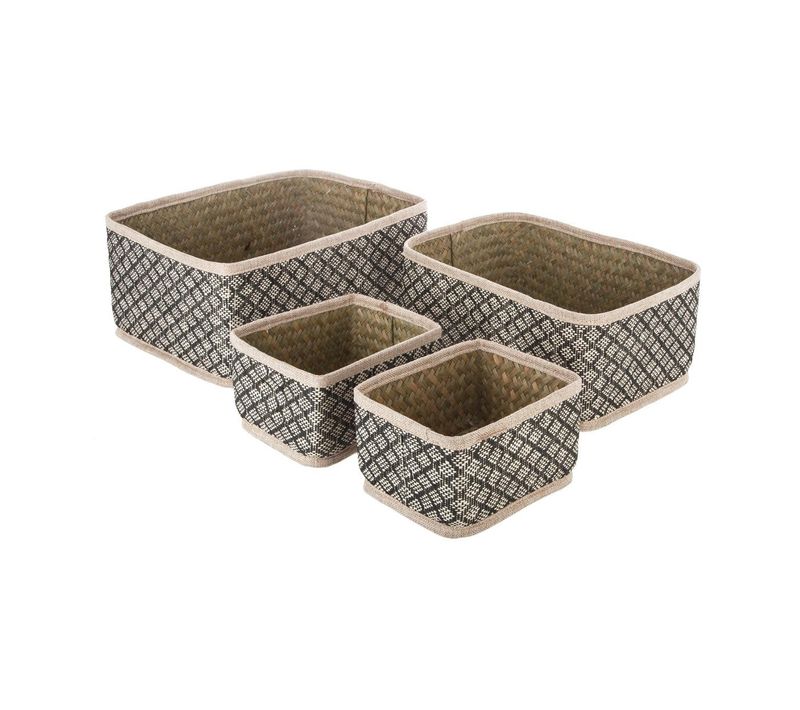 Set De 4 Paniers De Rangement En Osier Nomade