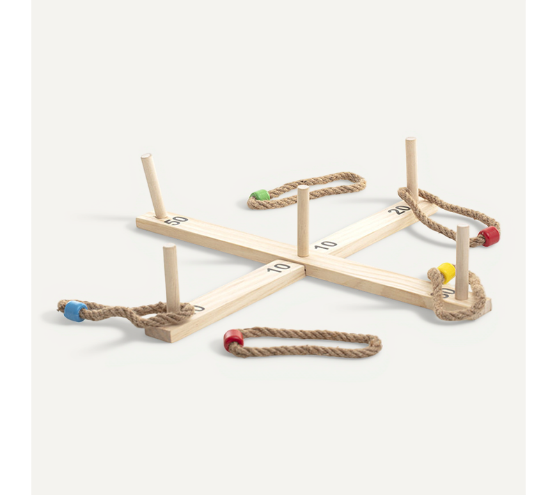 Jeu De Lancer D'anneaux En Bois Pour L'extérieur