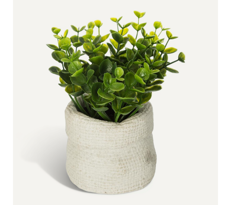Plante Verte Artificielle En Pot Forme Sac