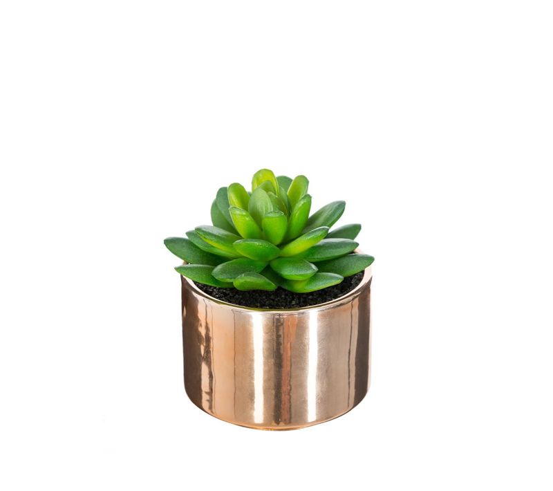 Plante Verte Artificielle Pot En Céramique H 15 Cm