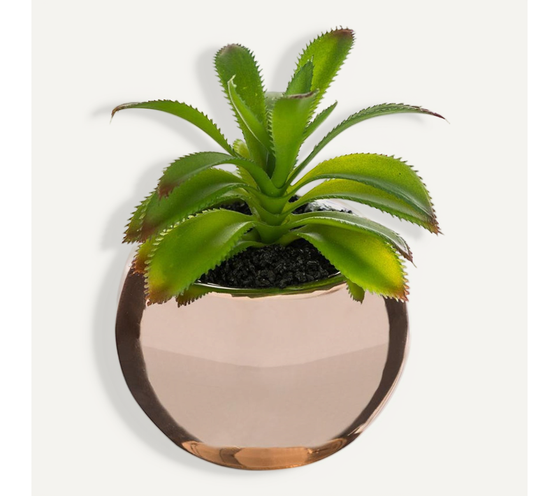 Plante Verte Artificielle Pot En Céramique H 15 Cm