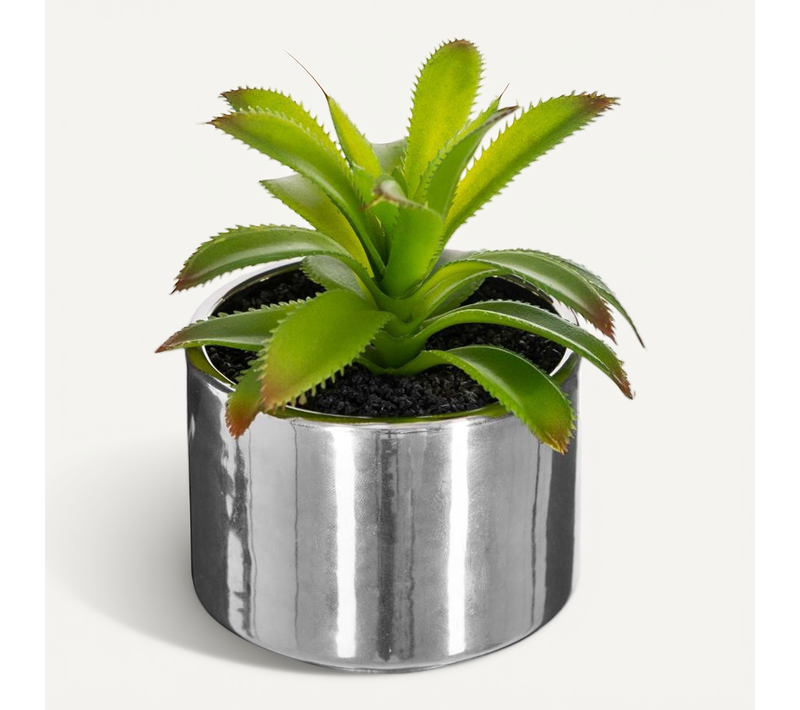 Plante Verte Artificielle Pot En Céramique H 15 Cm