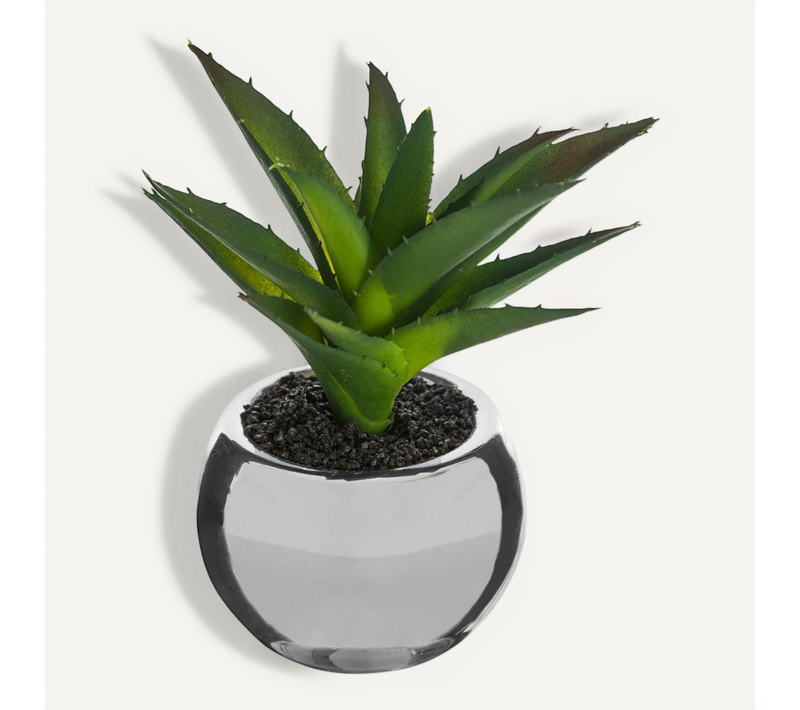 Plante Verte Artificielle Pot En Céramique H 15 Cm