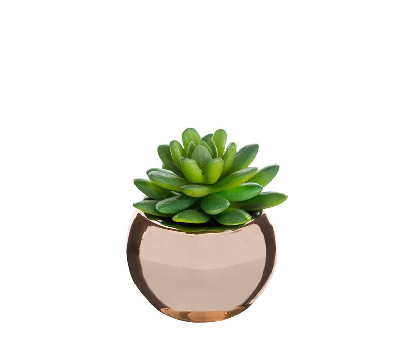 Plante Verte Artificielle Pot En Céramique H 15 Cm