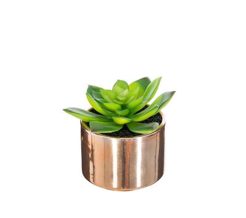 Plante Verte Artificielle Pot En Céramique H 15 Cm