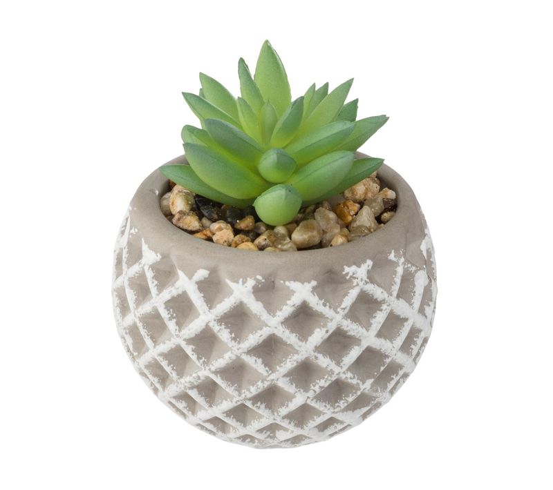 Plante Artificielle Succulente En Pot D 8 X H 9 Cm