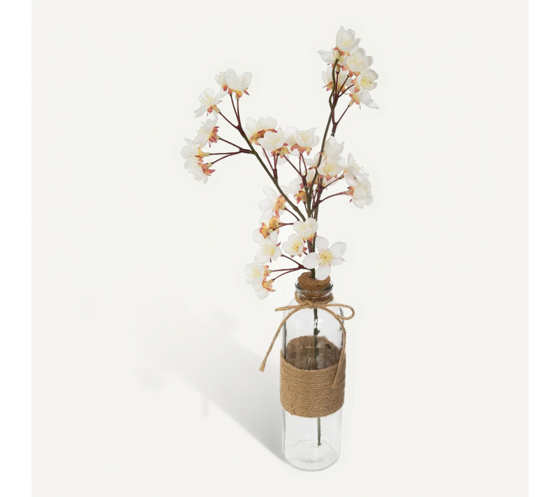 Plante Artificielle Branche De Cerisier Dans Un Vase En Verre
