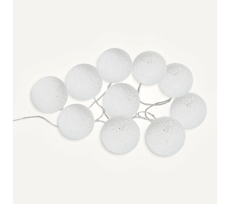 Guirlande Lumineuse Solaire 10 Boules LED Sur 3.35 Mètres