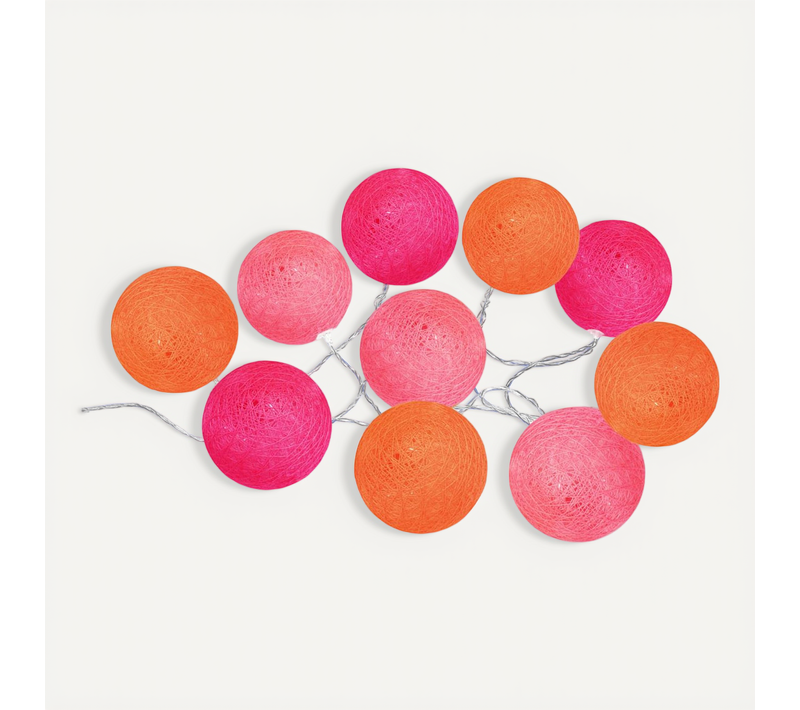 Guirlande Lumineuse Solaire 10 Boules LED Sur 3.35 Mètres