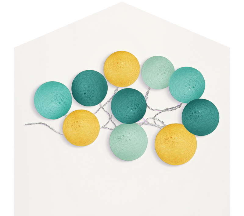 Guirlande Lumineuse Solaire 10 Boules LED Sur 3.35 Mètres