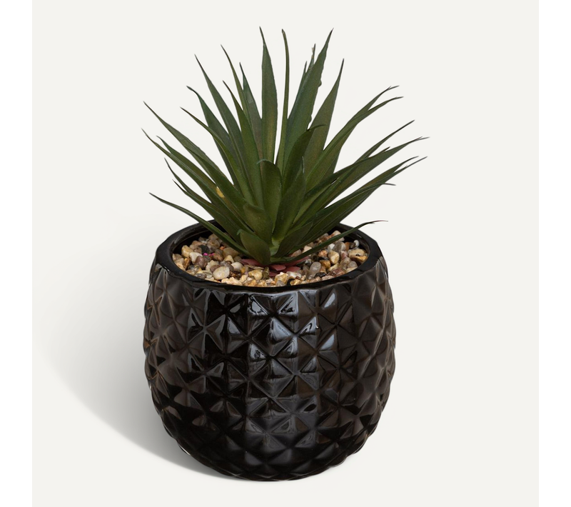 Plante Artificielle Ananas Céramique H 21 Cm