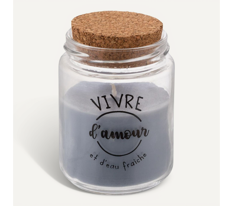 Bougie Parfumée Pot En Verre Avec Bouchon En Liège 130g