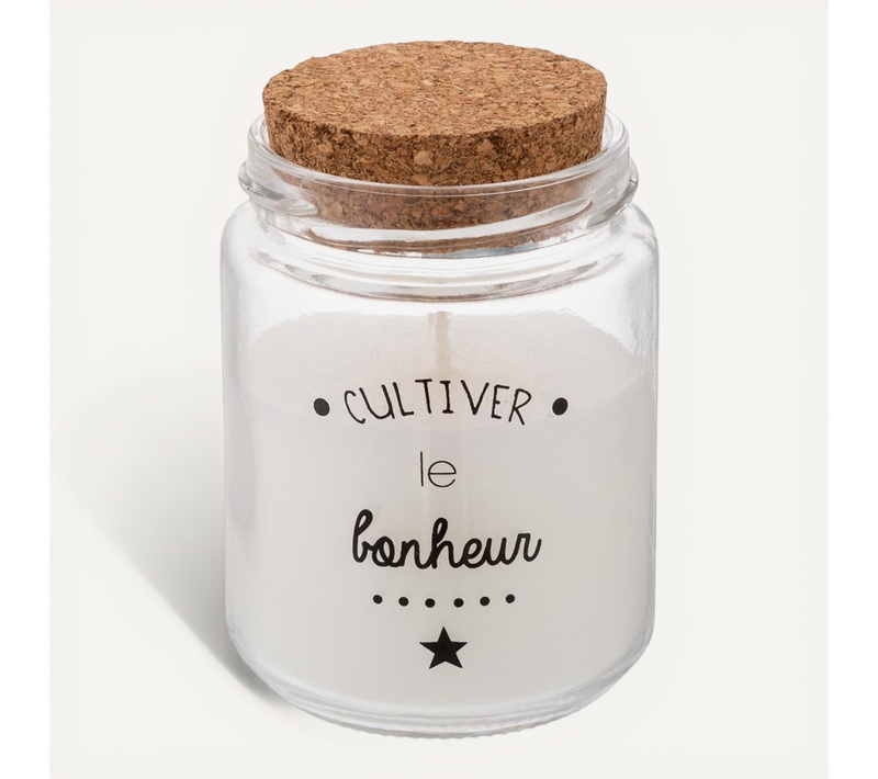Bougie Parfumée Pot En Verre Avec Bouchon En Liège 130g