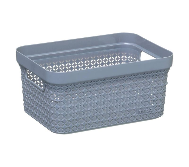 Panier En Plastique 17l "scandinave" Gris