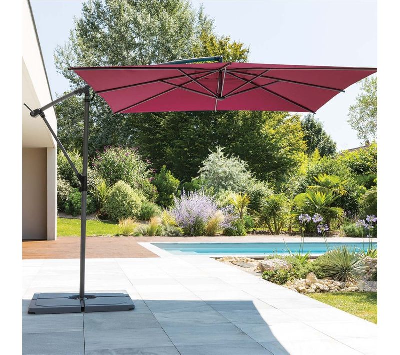 Parasol Décentré Carré Manoa Bordeaux Hespéride