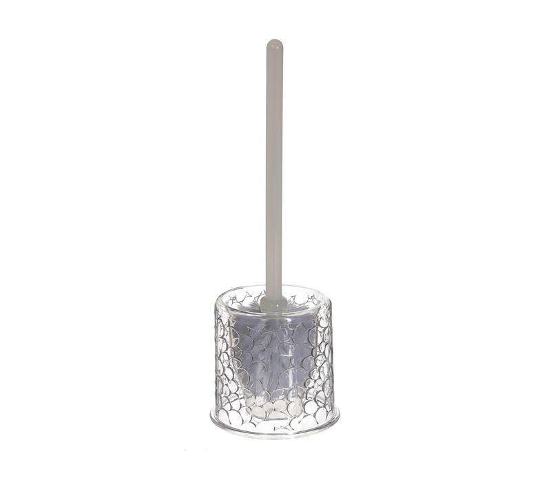 Brosse Wc Avec Support Transparent Motif Galet
