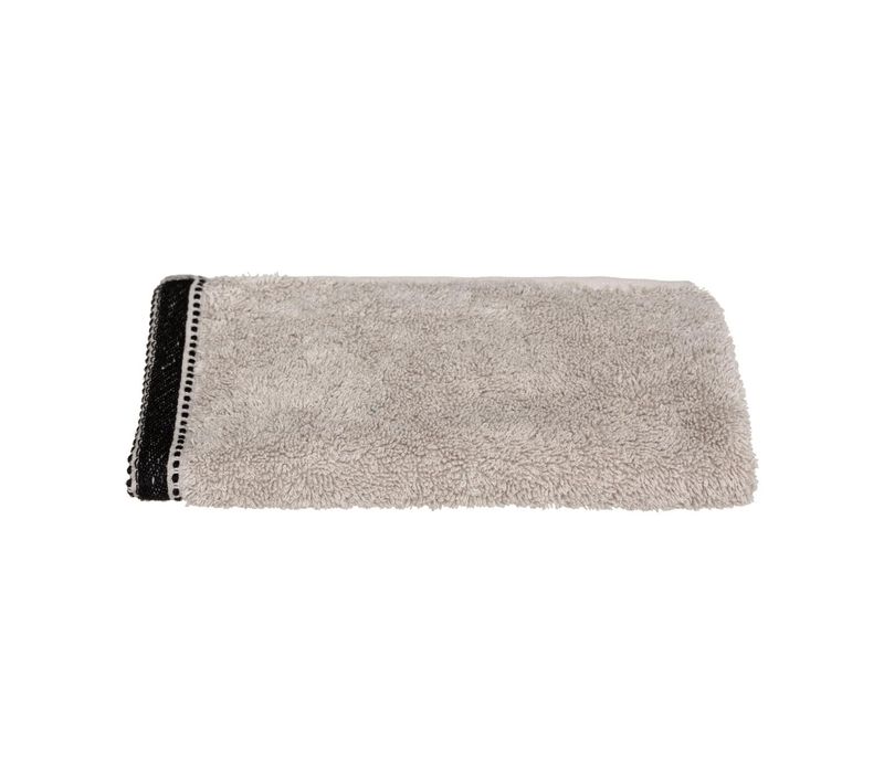 Serviette De Toilette En Coton Beige Lin Tissu Éponge 30 X 50 Cm