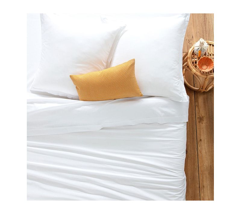 Housse De Couette 1 Personne En Coton Blanc 140 X 200 Cm