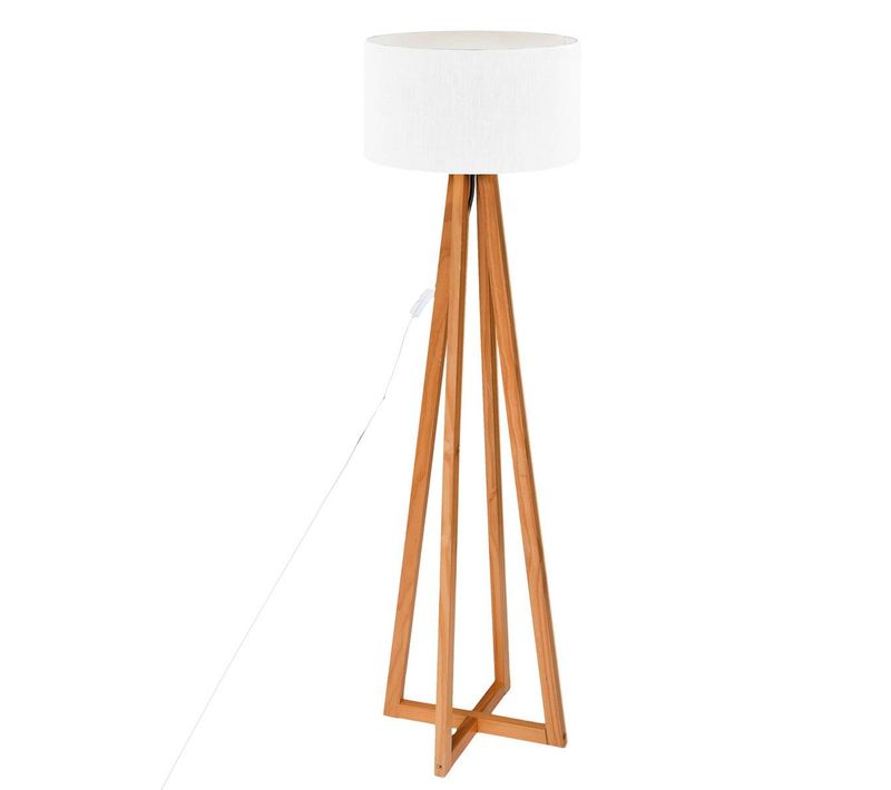 Lampadaire "molu" Bois Blanc H140cm