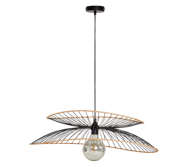 Luminaire Grande Suspension En Métal Noir D 69,5 Cm
