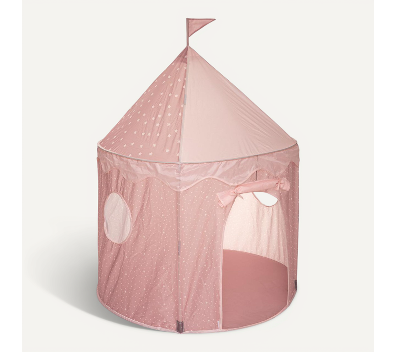 Tente Enfant Toile Rose Motif Étoilé H 135 Cm