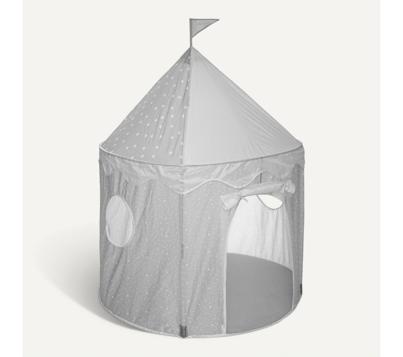 Tente Enfant Toile Grise Motif Étoilé H 135 Cm