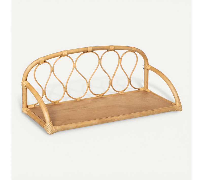 Étagère Murale Enfant En Rotin 57 X 24 Cm