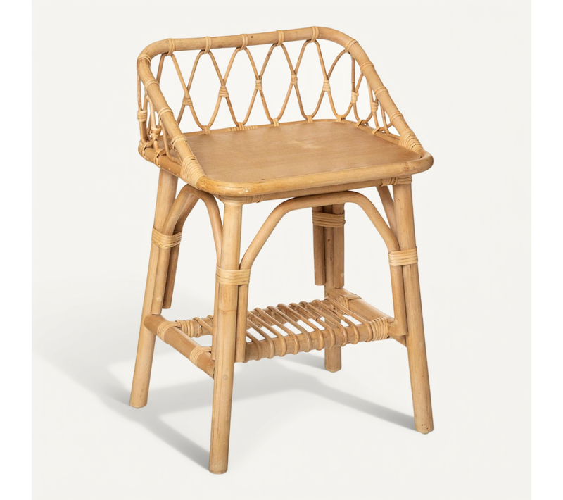 Table De Chevet En Rotin Pour Chambre D'enfant