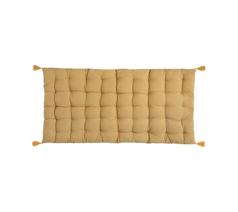 Matelas De Sol Ocre Avec Pompons 60 X 120 Cm