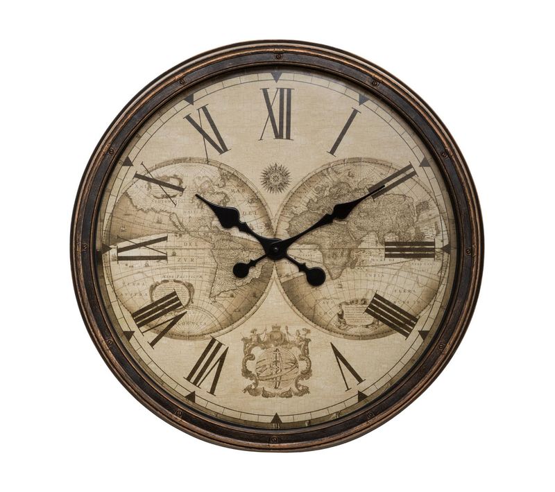 Pendule Murale Silencieuse Déco Monde D 51 Cm