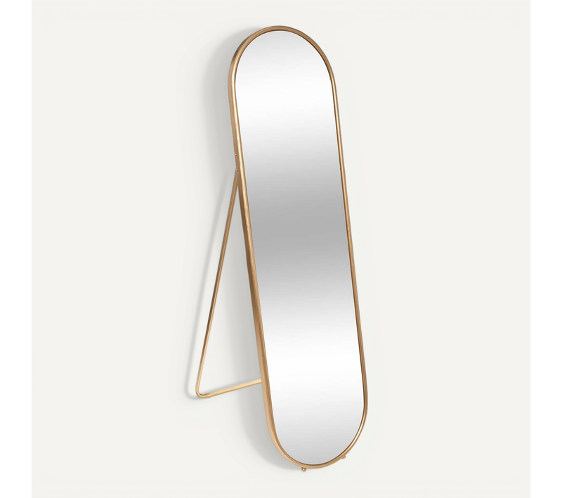 Miroir Sur Pied "edi" Métal Doré 160x44cm