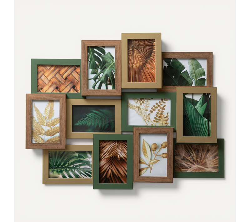 Pêle-mêle Multivues 12 Photos En Bois 65 X 51 Cm