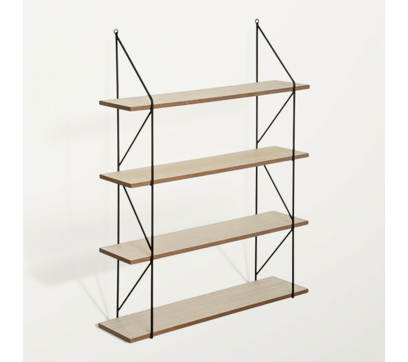 Étagere Murale En Métal Et Mdf Iris 60x80 Cm Beige