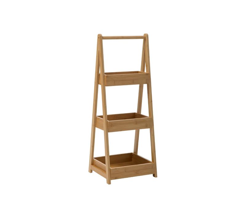 Étagère De Rangement Desserte 3 Niveaux En Bambou H 78 Cm