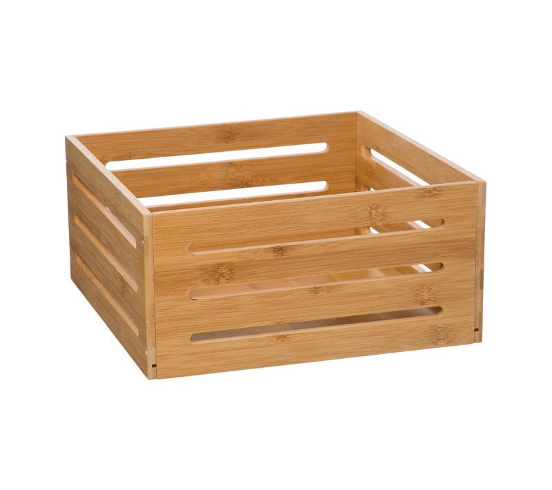 Boite De Rangement Carrée En Bambou 31 X 31 Cm